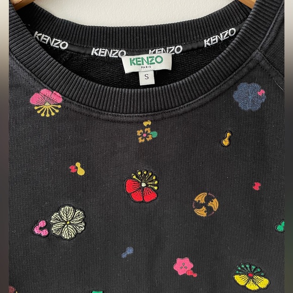 Kenzo Floral Motif Printed & Embroidered Sweatshirt - Picture 2 of 3